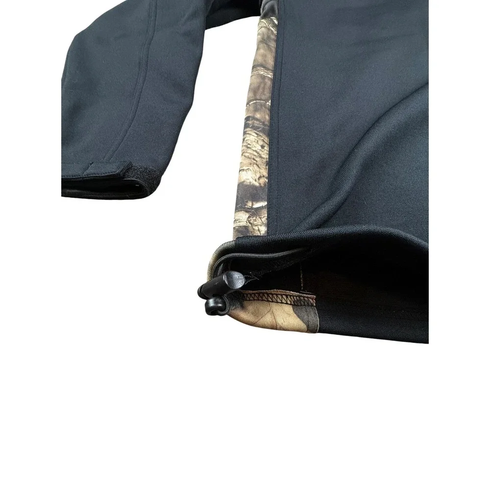 Yukon Gear Mens Mossy Oak Break-Up Infinity Camo Softshell Jacket Black Medium